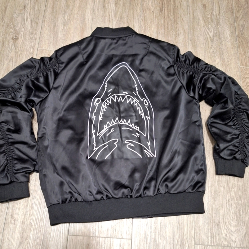 Shark Bomber Jacket Womans Small-Med
